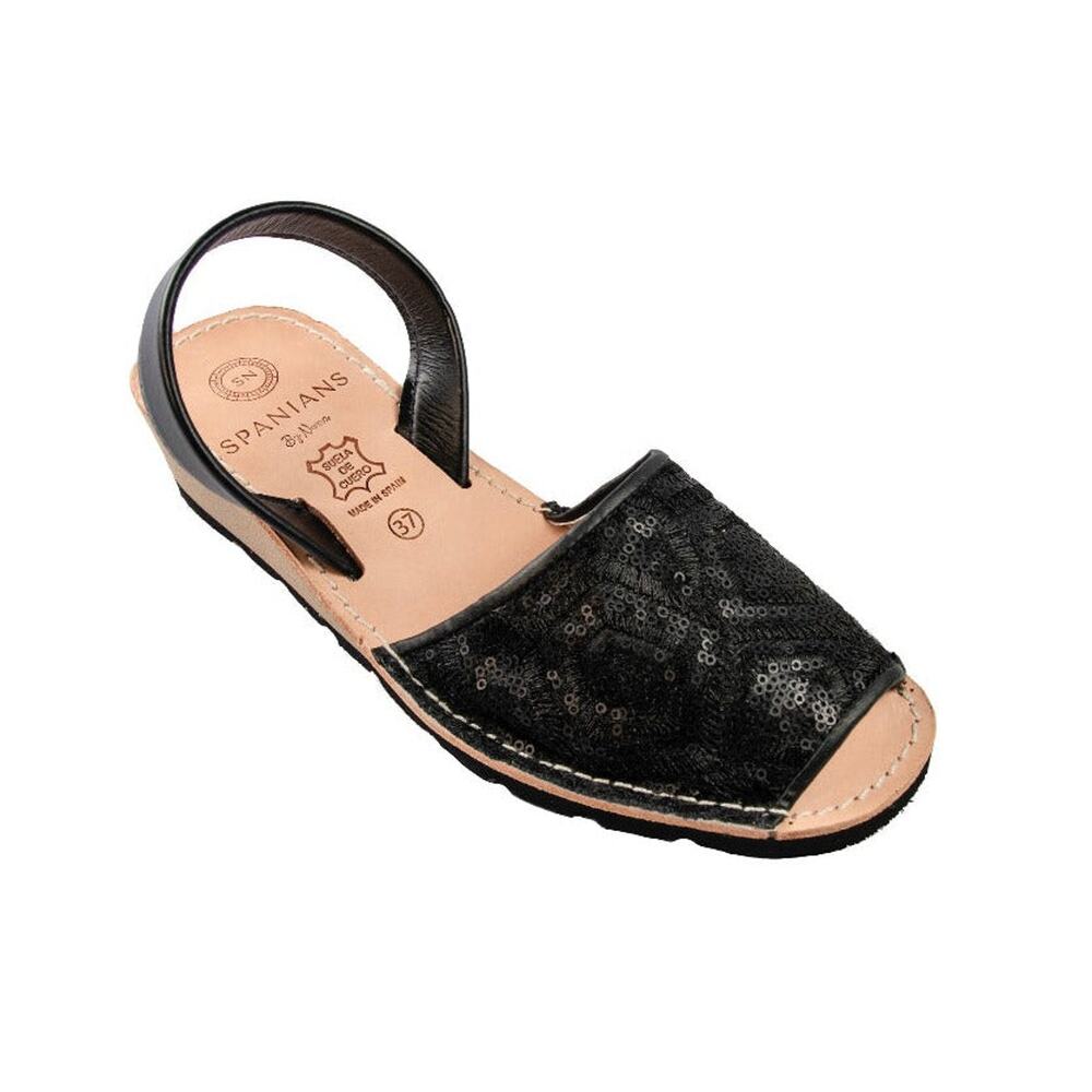 Elsa | Black Wedge | Handmade in Spain NARROW